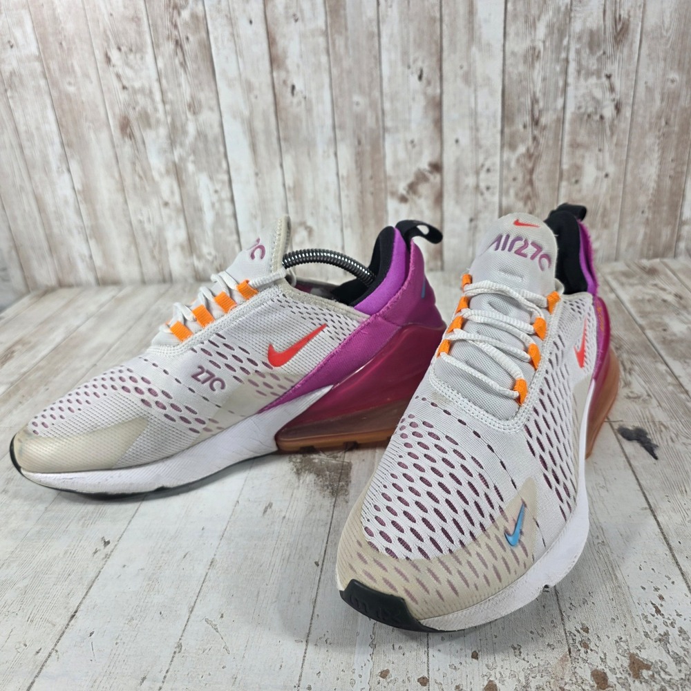 Nike Air Max 270 Womens 11 Light Bone Purple Orange FD0824-100 Running Shoes - Picture 3 of 8